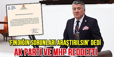 Örs, “Fındığın Sorunları Araştırılsın” Dedi, AK Parti ve MHP Reddetti