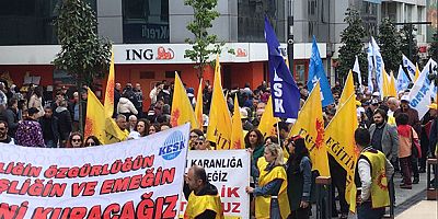 Trabzon'da 1 Mayıs coşkusu! İşçiler meydana indi