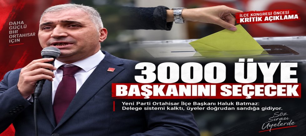 3080 ÜYE BAŞKANINI SEÇECEK