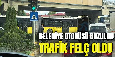 Belediye Otobüsü Bozuldu, Trafik Felç Oldu