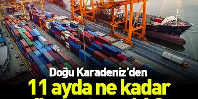 Doğu Karadeniz'den 11 ayda 1,2 milyar dolar ihracat gerçekleştirildi
