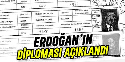 İşte Cumhurbaşkanı Erdoğan'ın Diploması!