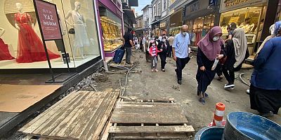 Trabzon’da altyapı çalışması esnafı çileden çıkardı!