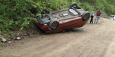 Trabzon’da komutanın korkutan kazası…