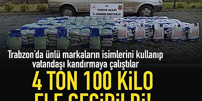 Trabzon'da ünlü markaların isimleriyle, sahte deterjan satmaya çalıştı!