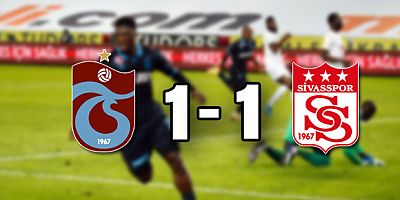 Trabzonspor, Evinde Sivasspor ile Berabere Kaldı 